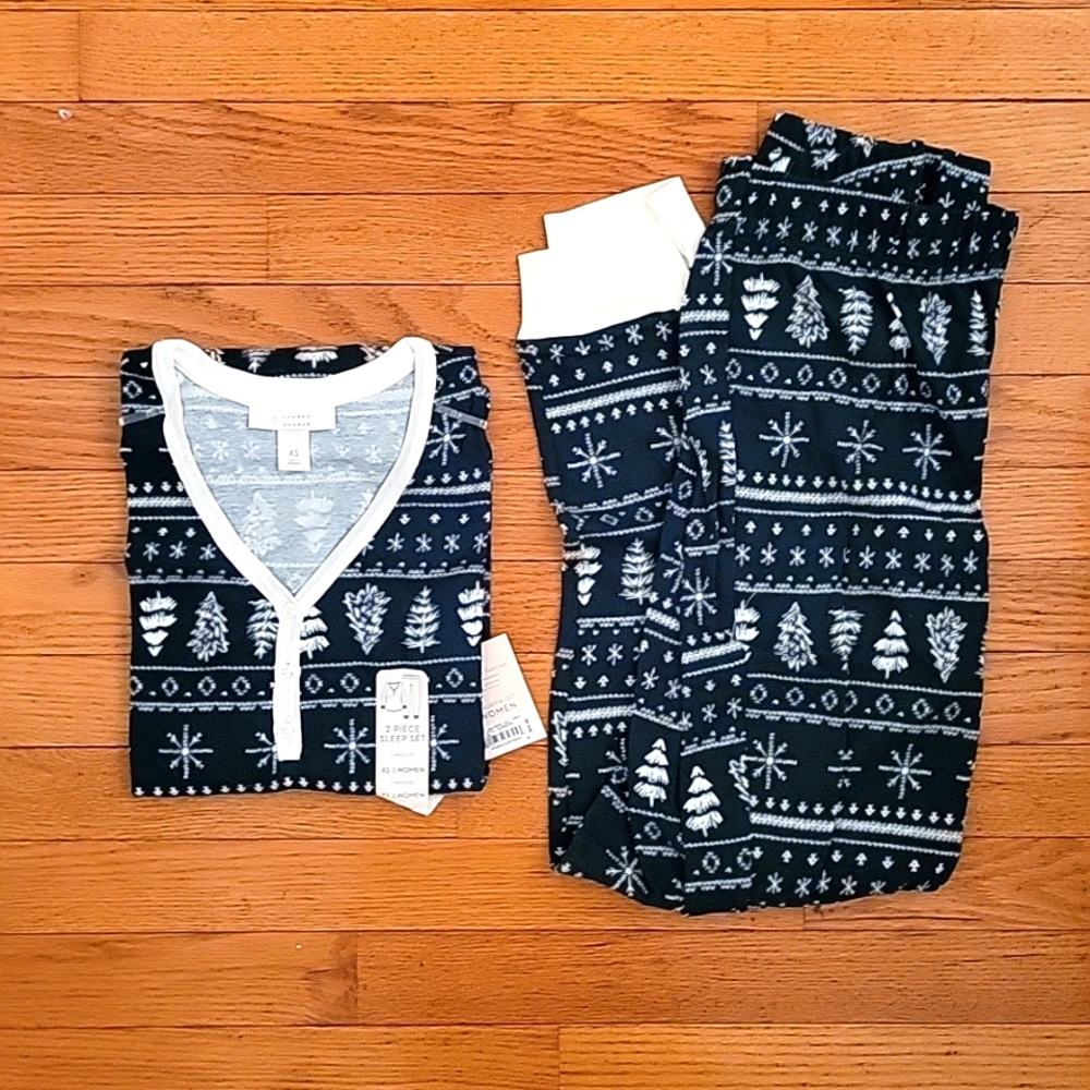 Green fairisle pajama set